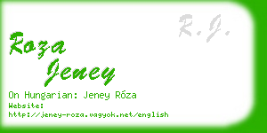 roza jeney business card