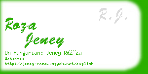 roza jeney business card